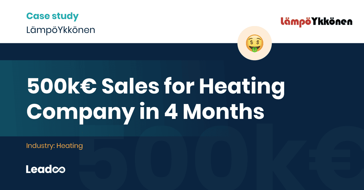 Lampo 500k€ Sales For Heating Company In 4 Months