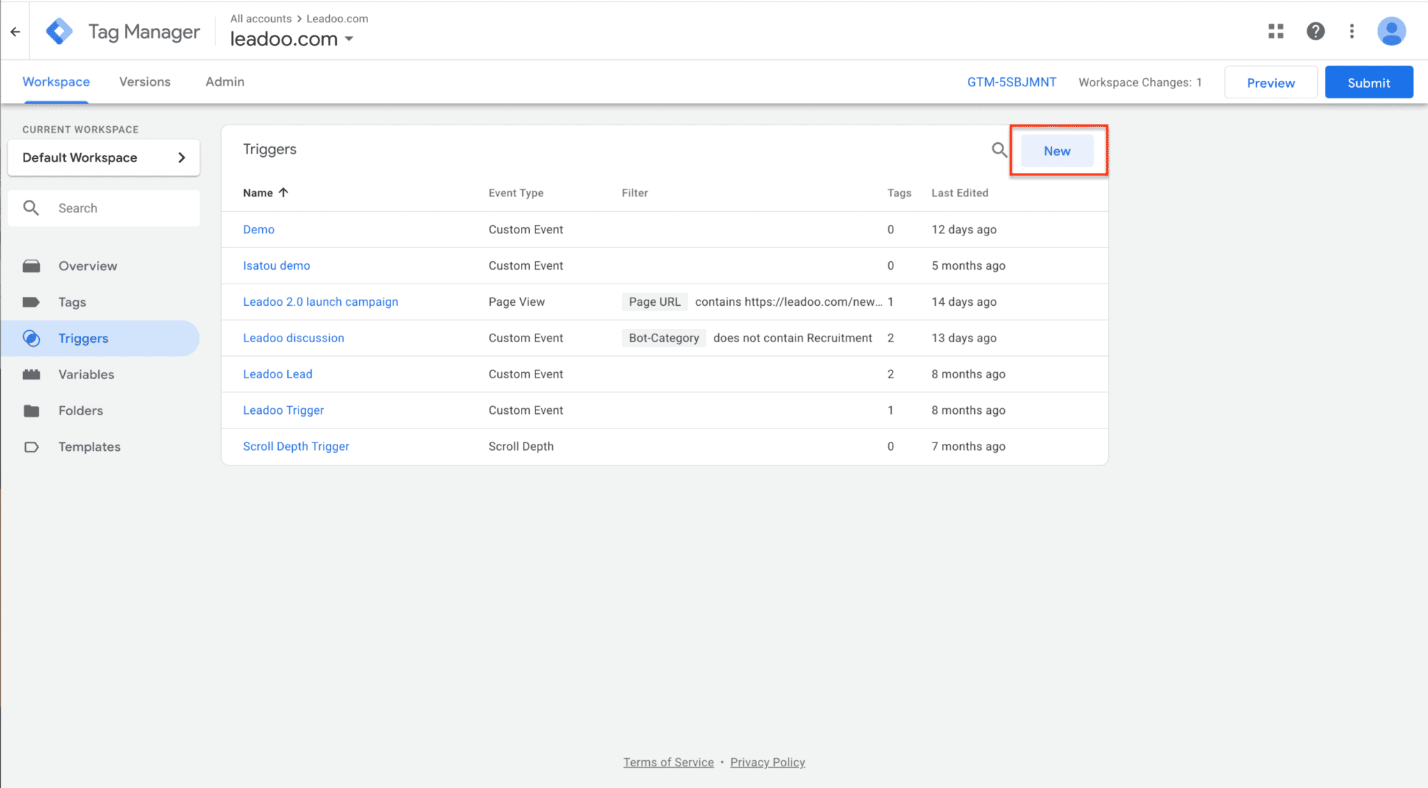 gtm2 google tag manager integration leadoo Setting up an integration to Google Tag Manager (GTM)