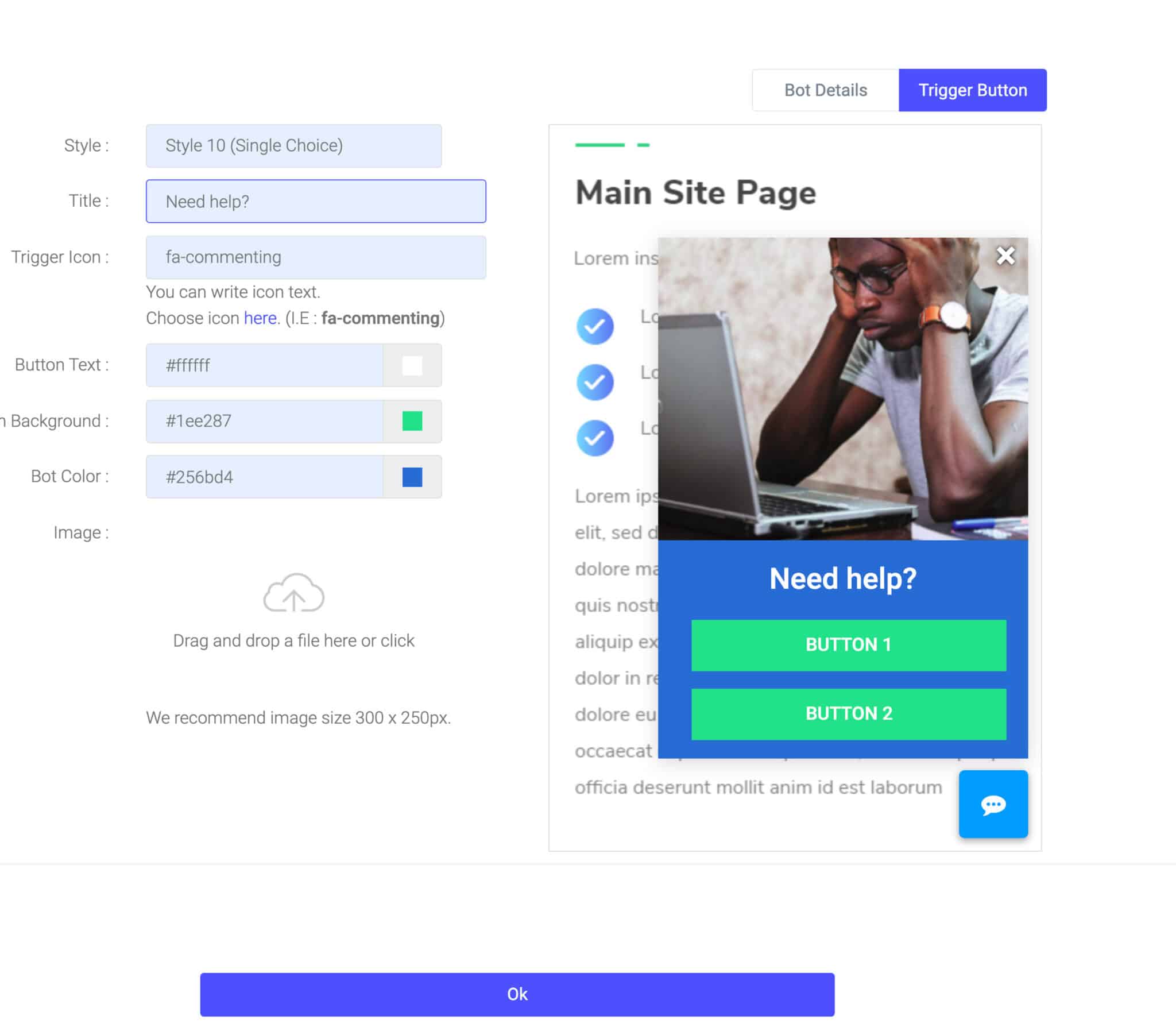 settings3 scaled chatbot trigger rules Defining triggering rules for a ChatBot