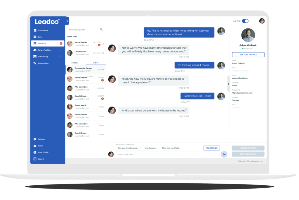 LiveChat Header marketing platform Create a Website for Lead Generation!