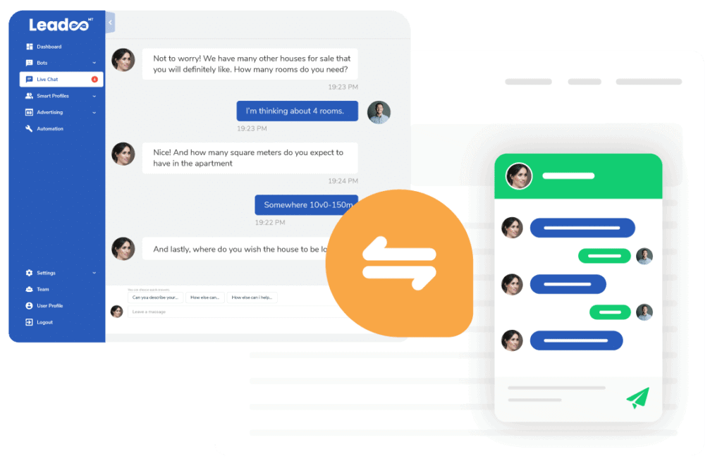 Chatbot combines with livechat
