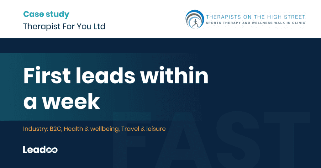 Therapist First Leads Within A Week For