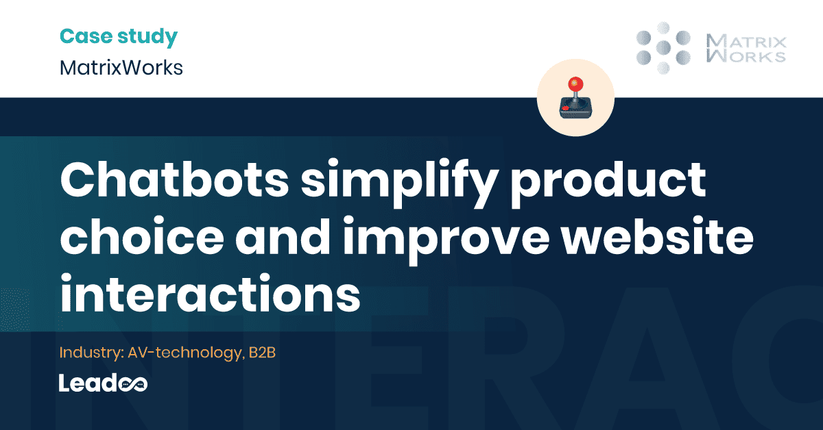 Chatbots simplify product choice and improve website interactions