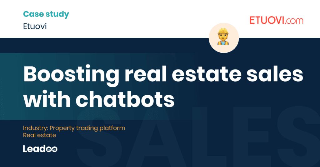 Etuove Boosting real estate sales with chatbots 1 real estate sales chatbots Testimonial