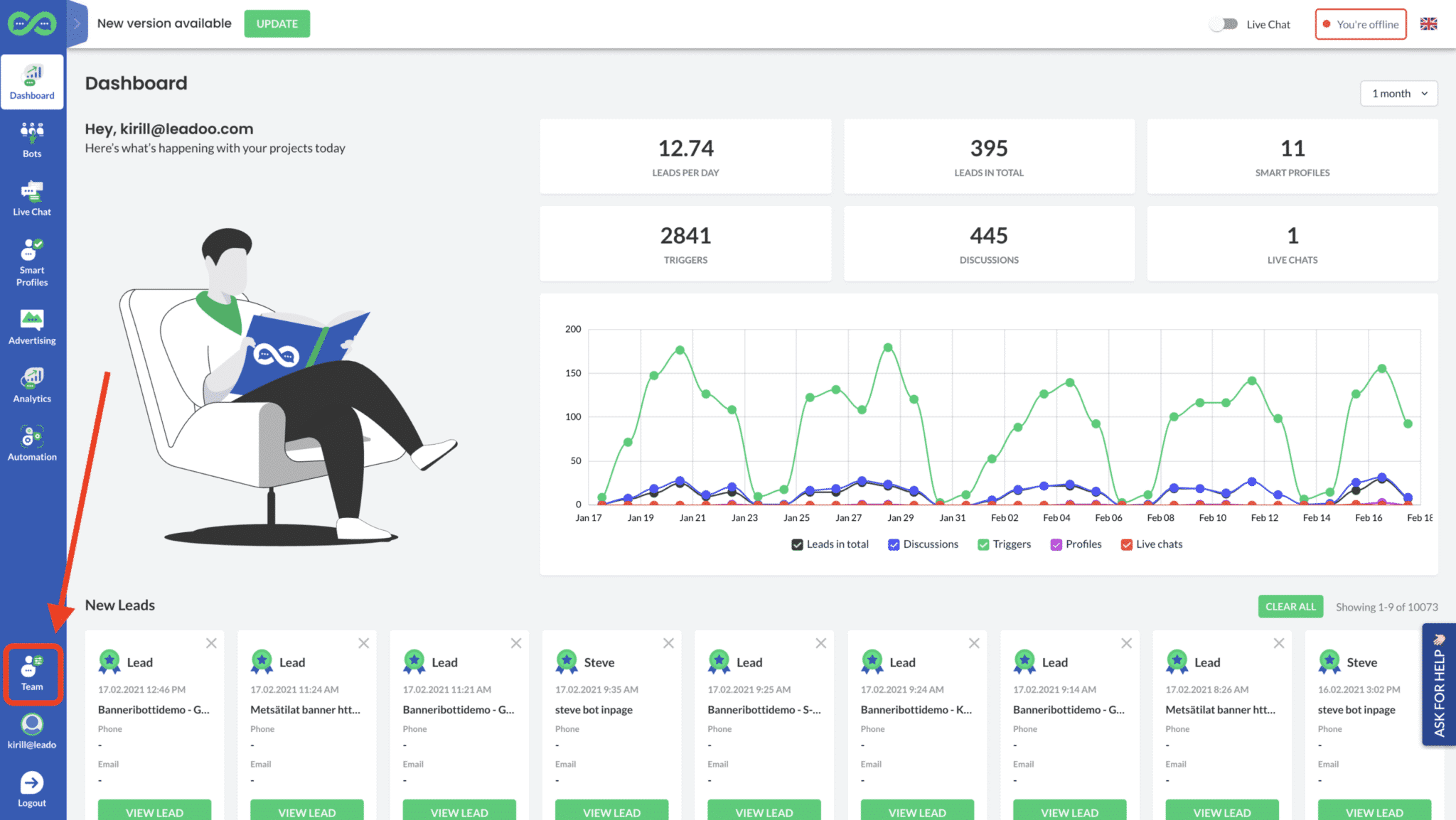 adding live chat agents to Leadoo