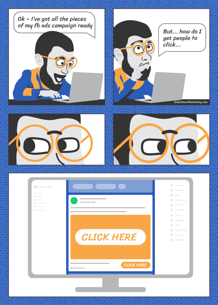 Call to action - SalesHeartMarketing-original-cartoon-by-Leadoo-Marketing-Technologies cartoon