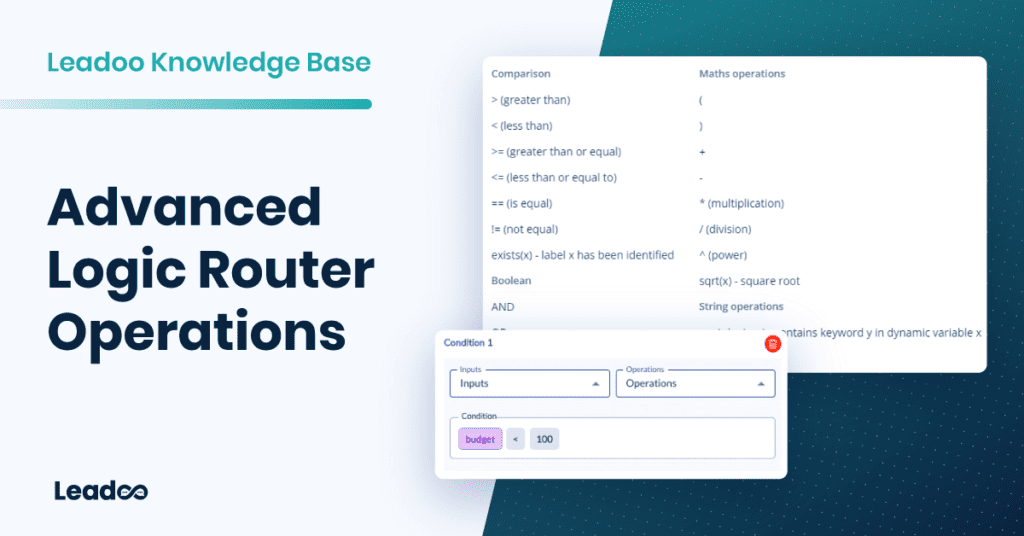 Advanced Logic Router Operations