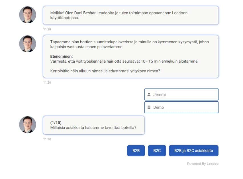 daninbotti käyttöönotto Kaikki Leadoon käyttöönottoprosessista!