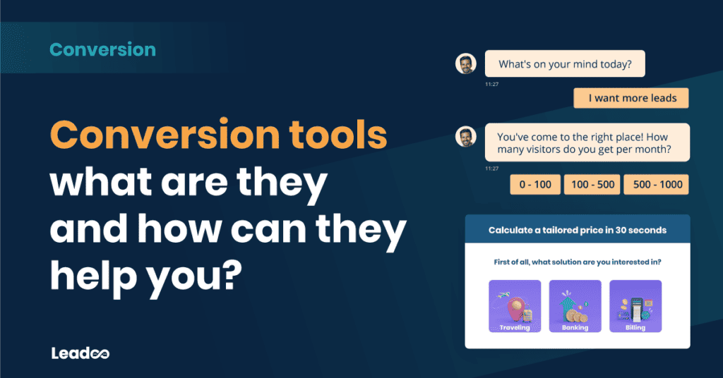 Conversion tools Leadoo Conversion and CRO Myths Conversion tools - what are they and how can they help you?