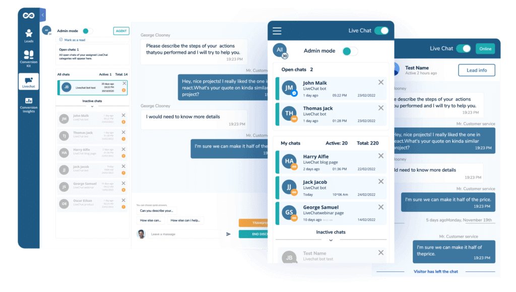 LiveChat mobile desktop live chat Live Chat