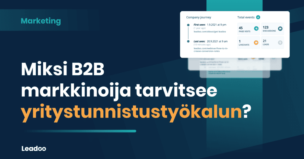 company identification tool ostopolku Miksi B2B markkinoija tarvitsee yritystunnistustyökalun?