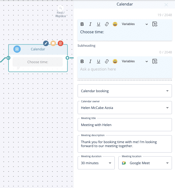 Leadoo nodes Calendar Booking How to Build Your First VisualBot