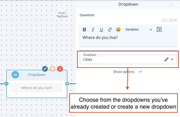 Leadoo nodes Dropdown How to Build Your First VisualBot