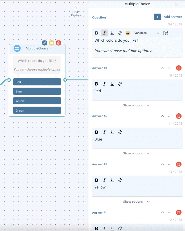Leadoo nodes Multiple Choice How to Build Your First VisualBot