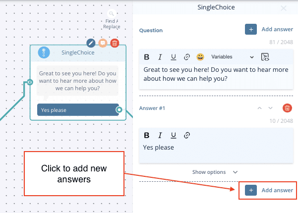 Leadoo nodes Single Choice How to Build Your First VisualBot