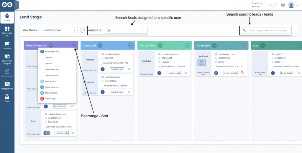 Lead Stage pic 5 Lead Stages & Pipelines