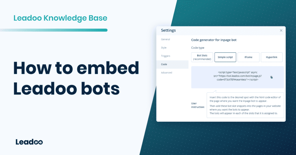 Embed Leadoo Bots