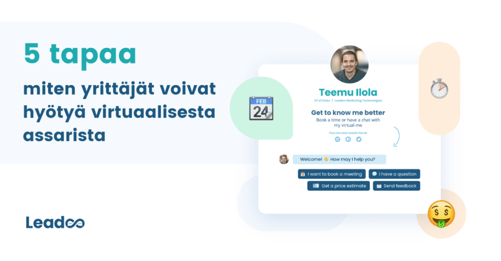 LSA yritta%CC%88ja%CC%88t 1 yrittäjä 5 tapaa, miten yrittäjät voivat hyötyä Leadoo Sales Assistantista