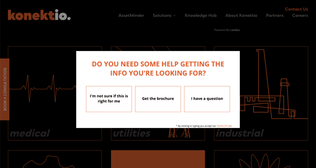 Exit intent bot Konetiko