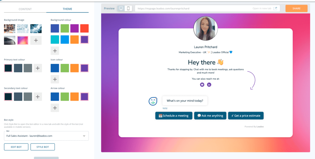 Screenshot 2022 07 13 at 10.56.40 Leadoo sales assistant Leadoo Sales Assistant in a nutshell