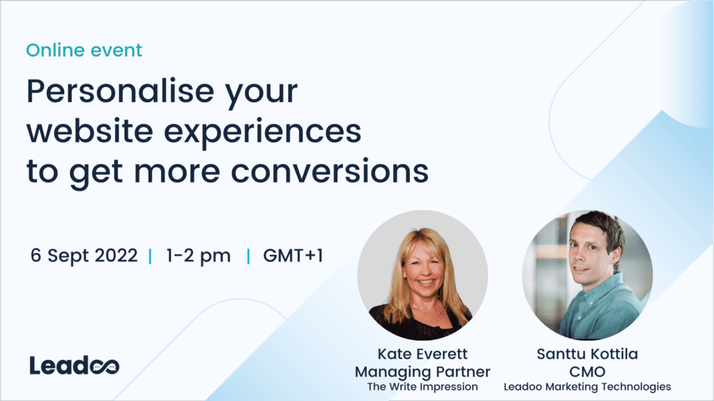 WEBINARUKSEPT sales channel How to personalise your website UX to get more conversions