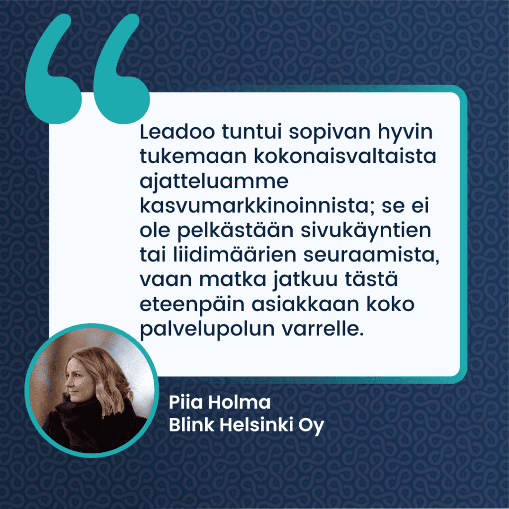 Blink x Leadoo leadoo Leadoo ja Blink Helsinki julkistavat kumppanuutensa