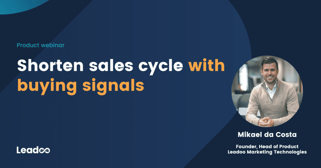 BuyingsignEN conversion meet-up Shorten your sales cycle with buying signals