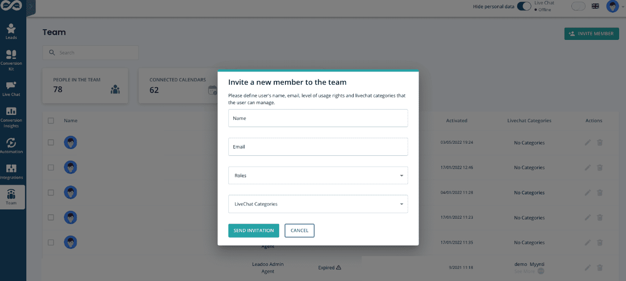 How to add a team member step 3