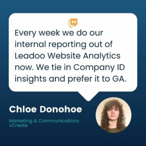 How vCreate is increasing weekly leads by 75% and powering business efficiencies with Leadoo 5 leads Chloe Donohoe on Leadoo