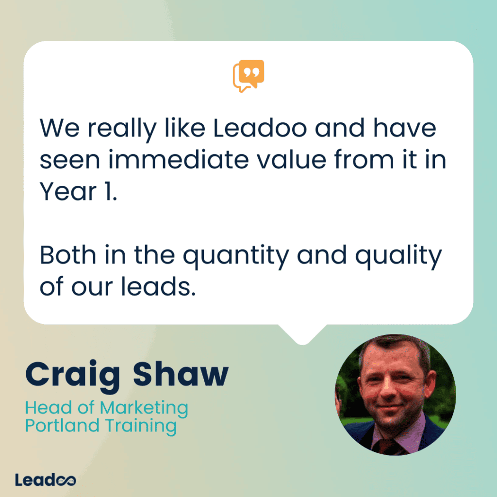 Sabine EN 6 Portland Training Increasing year-on-year website leads 216% with Portland Training