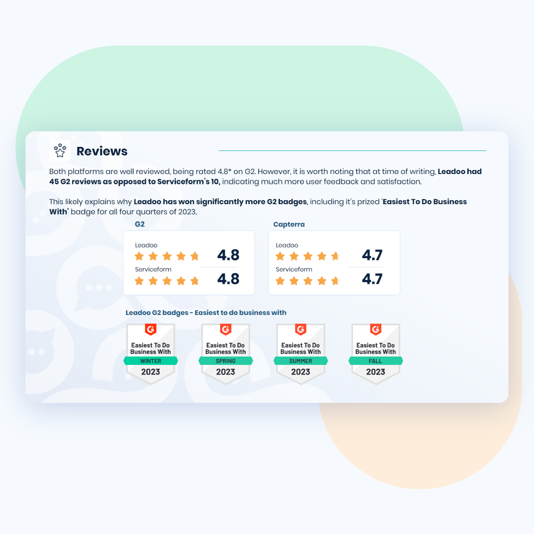 Serviceform Vs Leadoo 03