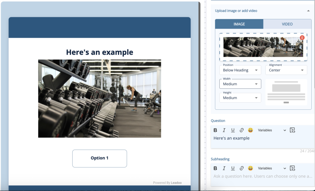 How to embed video and images in a Leadoo bot 4 video Screenshot 2025 06 04 at 15.09.40 video How to embed video and images in a Leadoo bot