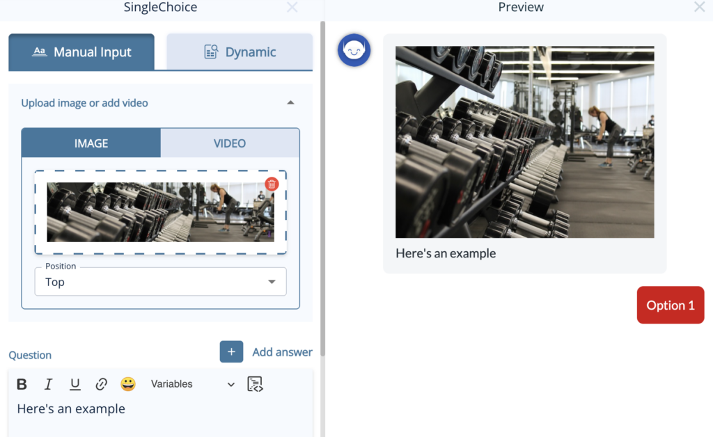 How to embed video and images in a Leadoo bot 3 video Screenshot 2025 06 04 at 15.07.08 video How to embed video and images in a Leadoo bot