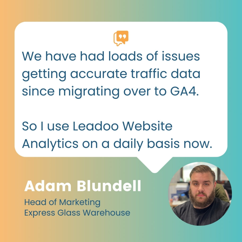Express Glass Warehouse kasvatti verkkosivukävijän tuottamaa myyntiä 62 % 6 Adam Blundell Express Glass Warehouse kasvatti verkkosivukävijän tuottamaa myyntiä 62 %