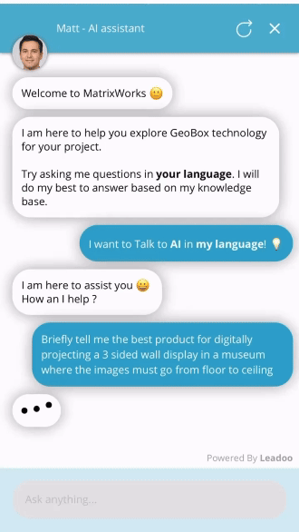 Leadoon AI-Intentio ja tuki reaaliaikaisille API-kutsuille 2 Lead Matrixworks AI 1 Leadoon AI-Intentio ja tuki reaaliaikaisille API-kutsuille