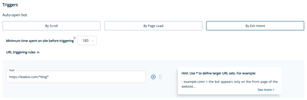 How to create an Exit Intent bot 6 Blog pages exit intent How to create an Exit Intent bot