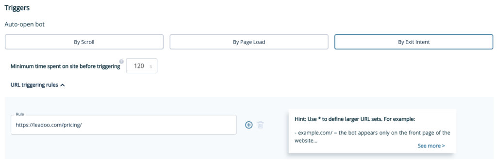 How to create an Exit Intent bot 5 Pricing page exit intent How to create an Exit Intent bot
