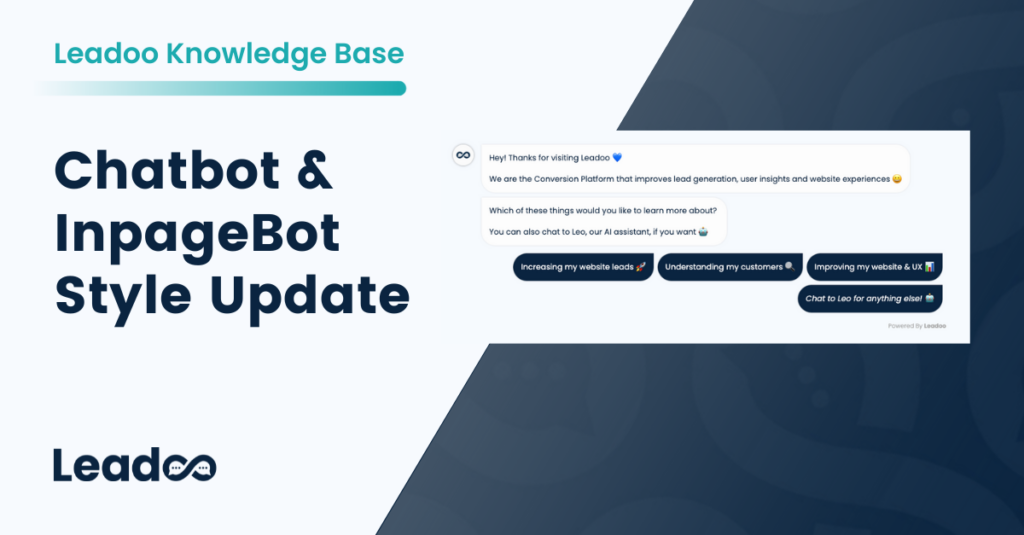 3 Leadoo ai New style settings for chat and inpage bots