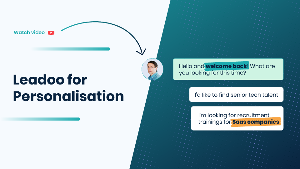 Leadoo for personalisation preview Personaliser