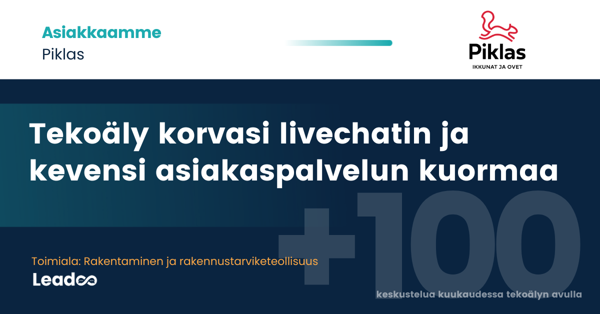 Piklas x Leadoo: Leadoo AI apuna asiakaspalvelussa