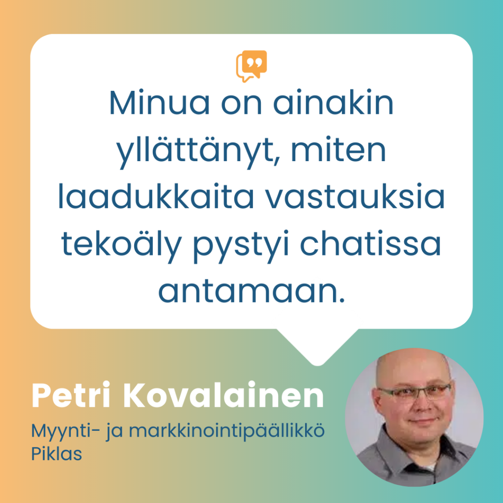 Piklas Petri Kovalainen Piklas x Leadoo: Leadoo AI apuna asiakaspalvelussa