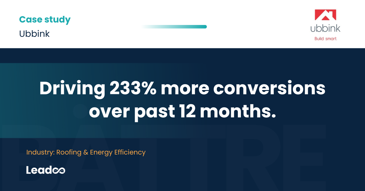 Ubbink: Driving 233% more conversions with conversational marketing tools