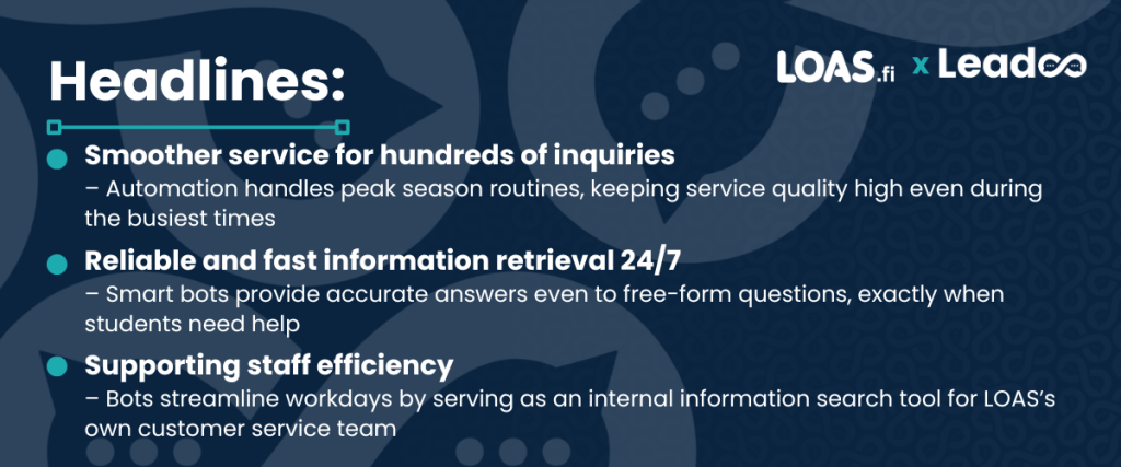 LOAS Subheadings EN LOAS x Leadoo: Smoother Interactions Through Smart Automation